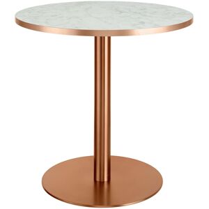 VEGA Esstisch Marvani Tischgestell Edelstahl kupfer; 75x80 cm (HxØ); Platte weiss/kupfer/marmoriert, Gestell kupfer; rund VEGA Esstisch Marvani Tischgestell Edelstahl kupfer; 75x80 cm (HxØ); Platte weiss/kupfer/marmoriert, Gestell kupfer; rund