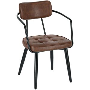 VEGA Armlehnstuhl Casto; 54x59x81 cm (BxTxH); Sitz braun, Gestell schwarz; 2 Stück / Pack VEGA Armlehnstuhl Casto; 54x59x81 cm (BxTxH); Sitz braun, Gestell schwarz; 2 Stück / Pack