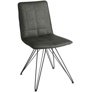 VEGA Schalenstuhl Milaria Kunstleder, 2er Pack; 60x51x88.5 cm (BxTxH); Sitz anthrazit, Gestell schwarz; 2 Set / Pack VEGA Schalenstuhl Milaria Kunstleder, 2er Pack; 60x51x88.5 cm (BxTxH); Sitz anthrazit, Gestell schwarz; 2 Set / Pack