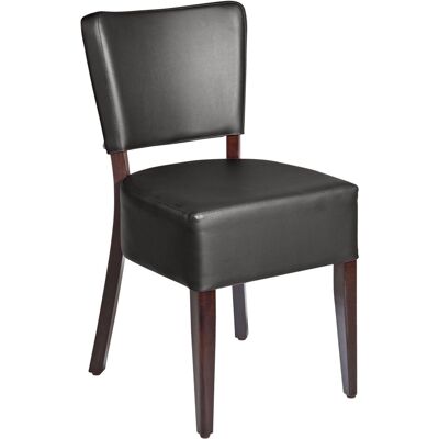 PULSIVA Polsterstuhl Prestige; 45x50x82 cm (BxTxH); Sitz schwarz, Gestell nussbaum; 2 Stück / Pack PULSIVA Polsterstuhl Prestige; 45x50x82 cm (BxTxH); Sitz schwarz, Gestell nussbaum; 2 Stück / Pack