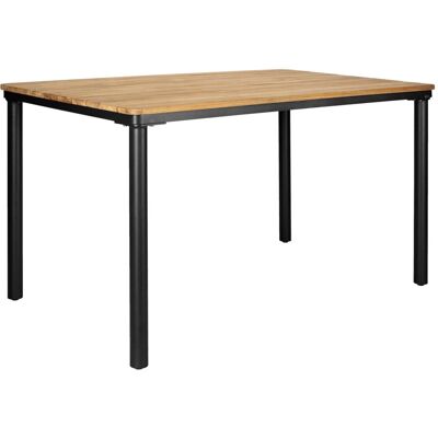 VEGA Outdoor-Teaktisch Zolia rechteckig; 130x80x76 cm (LxBxH); Platte braun, Gestell schwarz; rechteckig VEGA Outdoor-Teaktisch Zolia rechteckig; 130x80x76 cm (LxBxH); Platte braun, Gestell schwarz; rechteckig