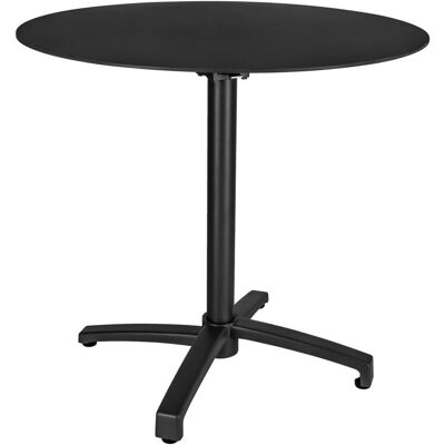 VEGA Outdoor-Aluminium-Tisch Taipa rund; 80x72 cm (ØxH); Platte schwarz, Gestell schwarz; rund VEGA Outdoor-Aluminium-Tisch Taipa rund; 80x72 cm (ØxH); Platte schwarz, Gestell schwarz; rund