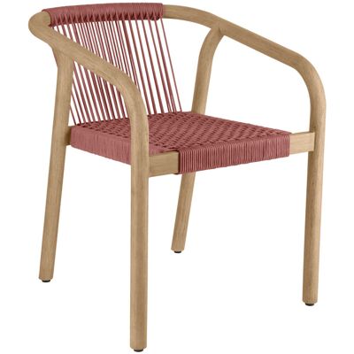 VEGA Outdoor-Stuhl Kando; 58x58x75 cm (BxTxH); Sitz terrakotta, Gestell natur; 2 Stück / Pack VEGA Outdoor-Stuhl Kando; 58x58x75 cm (BxTxH); Sitz terrakotta, Gestell natur; 2 Stück / Pack
