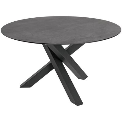 VEGA Outdoor Tisch Gwin rund; 130x72 cm (ØxH); Platte beton, Gestell schwarz; rund VEGA Outdoor Tisch Gwin rund; 130x72 cm (ØxH); Platte beton, Gestell schwarz; rund