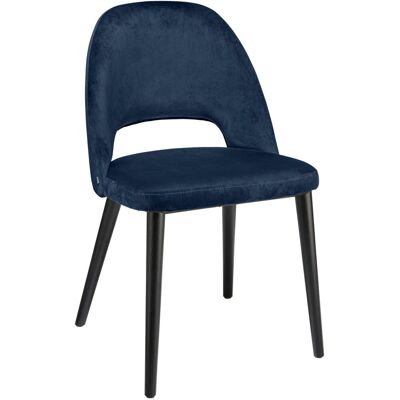 VEGA Polsterstuhl Tonda; 51x64x78 cm (BxTxH); Sitz dunkelblau, Gestell schwarz VEGA Polsterstuhl Tonda; 51x64x78 cm (BxTxH); Sitz dunkelblau, Gestell schwarz
