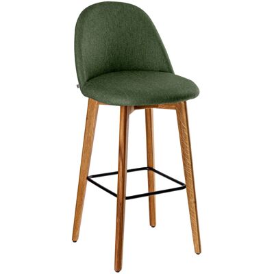 VEGA Barstuhl Alwin; 47x48x111 cm (BxTxH); Sitz grün, Gestell eiche/natur VEGA Barstuhl Alwin; 47x48x111 cm (BxTxH); Sitz grün, Gestell eiche/natur