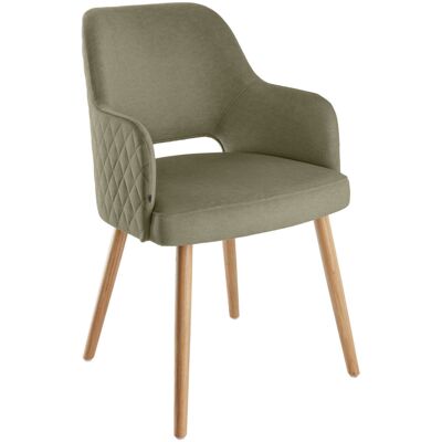 VEGA Stuhl Rombo Samt; 46x47x85 cm (BxTxH); Sitz grün, Gestell eiche VEGA Stuhl Rombo Samt; 46x47x85 cm (BxTxH); Sitz grün, Gestell eiche