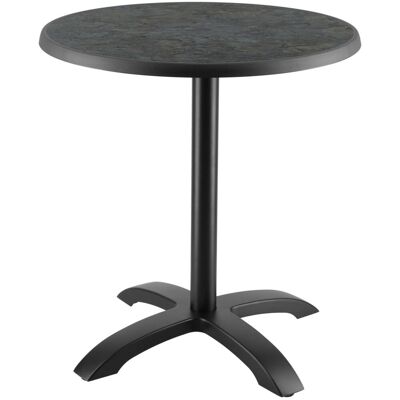 PULSIVA Outdoor-Tisch Sevelit rund; 70x73.6 cm (ØxH); Platte anthrazit, Gestell schwarz; rund PULSIVA Outdoor-Tisch Sevelit rund; 70x73.6 cm (ØxH); Platte anthrazit, Gestell schwarz; rund