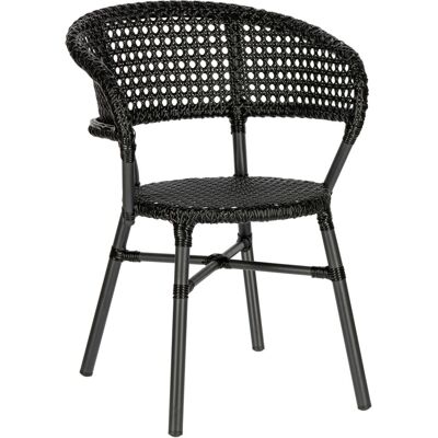 VEGA Wiener Geflecht Stuhl Gussago mit Armlehne; 57x60x78 cm (BxTxH); schwarz; 2 Stück / Pack VEGA Wiener Geflecht Stuhl Gussago mit Armlehne; 57x60x78 cm (BxTxH); schwarz; 2 Stück / Pack