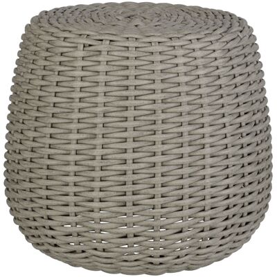 VEGA Outdoor Sitz-Pouf / Beistelltisch Tavano; 55x50 cm (ØxH); grau meliert; zylinderförmig VEGA Outdoor Sitz-Pouf / Beistelltisch Tavano; 55x50 cm (ØxH); grau meliert; zylinderförmig