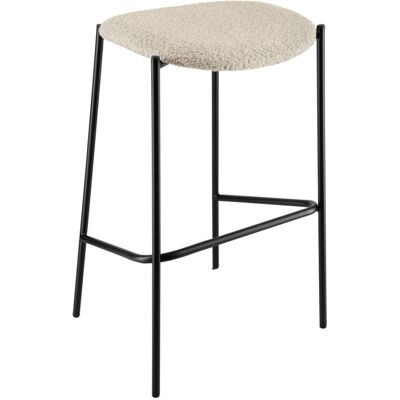 VEGA Barhocker Lindo Bouclé; 53x43.5x81 cm (BxTxH); Sitz beige, Gestell schwarz VEGA Barhocker Lindo Bouclé; 53x43.5x81 cm (BxTxH); Sitz beige, Gestell schwarz