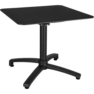 VEGA Outdoor-Aluminium-Loungetisch Taipa quadratisch; 60x60x50 cm (LxBxH); Platte schwarz, Gestell schwarz; quadratisch VEGA Outdoor-Aluminium-Loungetisch Taipa quadratisch; 60x60x50 cm (LxBxH); Platte schwarz, Gestell schwarz; quadratisch