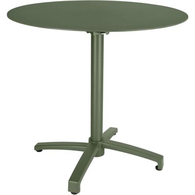 VEGA Outdoor-Aluminium-Tisch Taipa rund; 80x72 cm (ØxH); Platte oliv, Gestell oliv; rund VEGA Outdoor-Aluminium-Tisch Taipa rund; 80x72 cm (ØxH); Platte oliv, Gestell oliv; rund