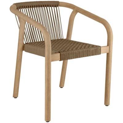 VEGA Outdoor-Stuhl Kando; 58x58x75 cm (BxTxH); Sitz beige, Gestell natur; 2 Stück / Pack VEGA Outdoor-Stuhl Kando; 58x58x75 cm (BxTxH); Sitz beige, Gestell natur; 2 Stück / Pack