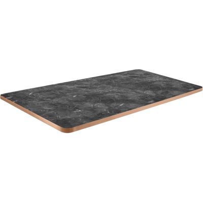 VEGA Indoor-Tischplatte Marvani rechteckig; 120x80x2.5 cm (LxBxH); kupfer/schwarz/marmoriert; rechteckig VEGA Indoor-Tischplatte Marvani rechteckig; 120x80x2.5 cm (LxBxH); kupfer/schwarz/marmoriert; rechteckig