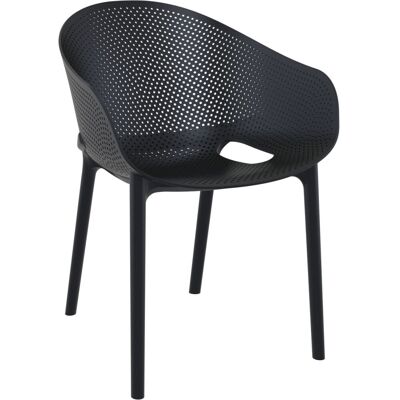 Siesta Stuhl Sky; 54x60x81 cm (BxTxH); schwarz; 4 Stück / Pack Siesta Stuhl Sky; 54x60x81 cm (BxTxH); schwarz; 4 Stück / Pack