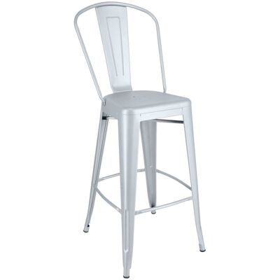PULSIVA Barstuhl Ferano im Industriedesign; 45.5x54.5x118.4 cm (BxTxH); silber; 2 Stück / Pack PULSIVA Barstuhl Ferano im Industriedesign; 45.5x54.5x118.4 cm (BxTxH); silber; 2 Stück / Pack