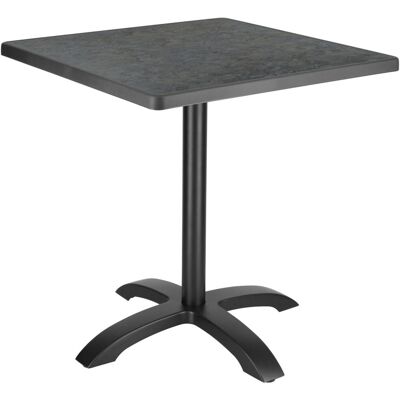 PULSIVA Outdoor-Tisch Sevelit quadratisch; 70x70x73.6 cm (LxBxH); Platte anthrazit, Gestell schwarz; quadratisch PULSIVA Outdoor-Tisch Sevelit quadratisch; 70x70x73.6 cm (LxBxH); Platte anthrazit, Gestell schwarz; quadratisch