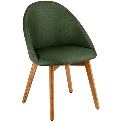 VEGA Polsterstuhl Alwin; 56x50x83 cm (BxTxH); Sitz grün, Gestell eiche/natur; 2 Stück / Pack VEGA Polsterstuhl Alwin; 56x50x83 cm (BxTxH); Sitz grün, Gestell eiche/natur; 2 Stück / Pack
