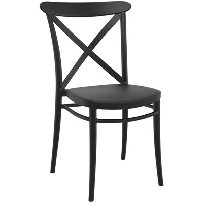 Siesta Stuhl Cross; 51x51x87 cm (BxTxH); schwarz; 4 Stück / Pack Siesta Stuhl Cross; 51x51x87 cm (BxTxH); schwarz; 4 Stück / Pack