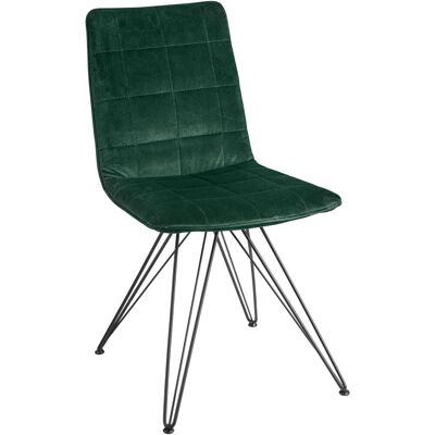 VEGA Schalenstuhl Milaria Samt, 2er Pack; 60x51x88.5 cm (BxTxH); Sitz tannengrün, Gestell schwarz; 2 Set / Pack VEGA Schalenstuhl Milaria Samt, 2er Pack; 60x51x88.5 cm (BxTxH); Sitz tannengrün, Gestell schwarz; 2 Set / Pack
