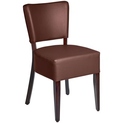 PULSIVA Polsterstuhl Prestige; 45x50x82 cm (BxTxH); Sitz braun, Gestell nussbaum; 2 Stück / Pack PULSIVA Polsterstuhl Prestige; 45x50x82 cm (BxTxH); Sitz braun, Gestell nussbaum; 2 Stück / Pack