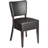 VEGA Stuhl Prestige; 45x50x82 cm (BxTxH); Sitz schwarz, Gestell nussbaum; 2 Stück / Packung