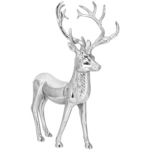. Deko-Hirsch Deer M; 20.5x45.75x30.5 cm (BxHxT); silber