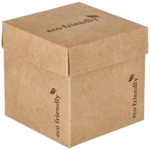 PULSIVA Kosmetikbox Eco friendly; 7.3x7.3x7.3 cm (LxBxH); braun; 150 Stück / Packung