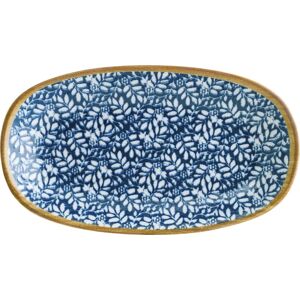 Bonna Platte Lupin oval; 15x8.5 cm (LxB); weiss/blau/braun; oval; 12 Stück / Packung