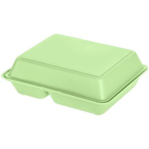 elasto REuse Mehrweg Menü-Box Yari large; 1200ml, 20.3x25.2x8.4 cm (LxBxH); grün; rechteckig; 25 Stück / Packung