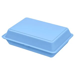 elasto REuse Mehrweg Box Kintoki; 1400ml, 21x29x8.4 cm (LxBxH); blau; rechteckig; 18 Stück / Packung