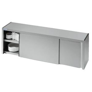 Chromonorm Wandhängeschrank; 200x55x40 cm (BxHxT); silber