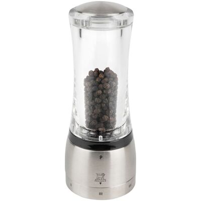 Peugeot Pfeffermühle Daman; 16 cm (H); silber/transparent Peugeot Pfeffermühle Daman; 16 cm (H); silber/transparent