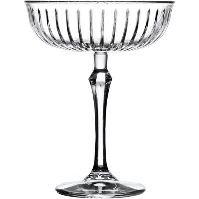Pasabahçe Coupeglas Joy mit Rillen; 245 ml, 12x15.25 cm (ØxH); transparent; 4 Stück / Pack Pasabahçe Coupeglas Joy mit Rillen; 245 ml, 12x15.25 cm (ØxH); transparent; 4 Stück / Pack