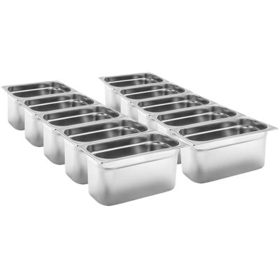 PULSIVA Vorteilspack GN-Behälter 1/3 Basic; Grösse GN 1/3, 5700 ml, 32.5x17.6x15 cm (LxBxT); silber; 10 Stück / Pack PULSIVA Vorteilspack GN-Behälter 1/3 Basic; Grösse GN 1/3, 5700 ml, 32.5x17.6x15 cm (LxBxT); silber; 10 Stück / Pack