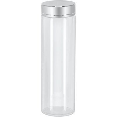 VEGA Glasbehälter Aurelia; 200 ml, 4.7x15 cm (ØxH); grau/transparent; zylinderförmig; 6 Stück / Pack VEGA Glasbehälter Aurelia; 200 ml, 4.7x15 cm (ØxH); grau/transparent; zylinderförmig; 6 Stück / Pack