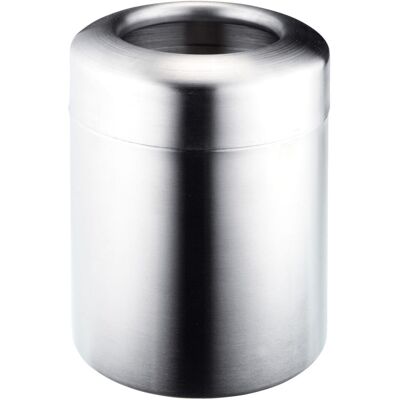 PULSIVA Mini-Müllbehälter - 1200ml, 12x14 cm - Silber - Rund PULSIVA Mini-Müllbehälter - 1200ml, 12x14 cm - Silber - Rund