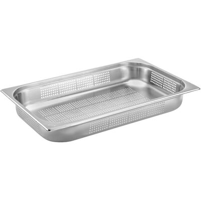 PULSIVA GN-Behälter 1/1 Basic gelocht ; Grösse GN 1/1, 9000 ml, 53x32.5x6.5 cm (LxBxT); silber PULSIVA GN-Behälter 1/1 Basic gelocht ; Grösse GN 1/1, 9000 ml, 53x32.5x6.5 cm (LxBxT); silber