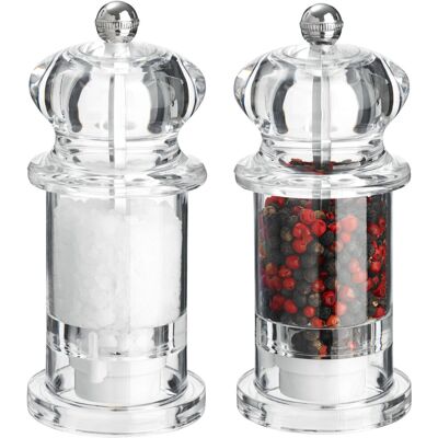 VEGA Salz- und Pfeffermühlen-Set Walker; 6x13.5 cm (ØxH); transparent VEGA Salz- und Pfeffermühlen-Set Walker; 6x13.5 cm (ØxH); transparent