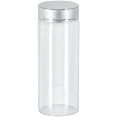 VEGA Glasbehälter Aurelia; 155 ml, 4.7x12 cm (ØxH); grau/transparent; zylinderförmig; 6 Stück / Pack VEGA Glasbehälter Aurelia; 155 ml, 4.7x12 cm (ØxH); grau/transparent; zylinderförmig; 6 Stück / Pack