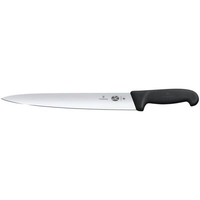 Victorinox Schinkenmesser Fibrox gerade breit; Klingenlänge 30 cm, 43.7 cm (L); silber/schwarz Victorinox Schinkenmesser Fibrox gerade breit; Klingenlänge 30 cm, 43.7 cm (L); silber/schwarz