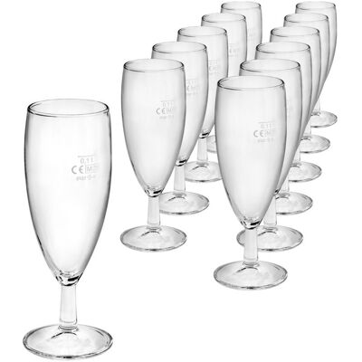 Pasabahçe Sektglas Super-Set mit Eichstrich; 152 ml, 6x15.8 cm (ØxH); transparent; 0.1 l Eichstrich, 12 Stück / Pack Pasabahçe Sektglas Super-Set mit Eichstrich; 152 ml, 6x15.8 cm (ØxH); transparent; 0.1 l Eichstrich, 12 Stück / Pack