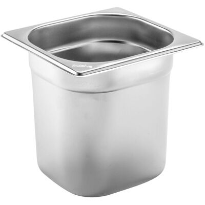 PULSIVA Edelstahl GN 1/6 Behälter - Stapelbar, Spülmaschinenfest PULSIVA Edelstahl GN 1/6 Behälter - Stapelbar, Spülmaschinenfest
