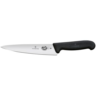Victorinox Kochmesser Fibrox gebogen; Klingenlänge 19 cm, 31.5 cm (L); silber/schwarz Victorinox Kochmesser Fibrox gebogen; Klingenlänge 19 cm, 31.5 cm (L); silber/schwarz