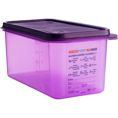 Araven GN-Lebensmittelbehälter; Grösse GN 1/3, 6000 ml, 32.5x17.6x15 cm (LxBxT); violett Araven GN-Lebensmittelbehälter; Grösse GN 1/3, 6000 ml, 32.5x17.6x15 cm (LxBxT); violett