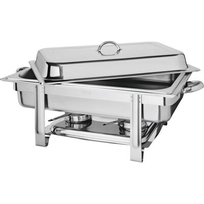 PULSIVA Chafing-Dish Tacoma; Grösse GN 1/1, 9000 ml, 55x35x32 cm (BxTxH); silber; rechteckig PULSIVA Chafing-Dish Tacoma; Grösse GN 1/1, 9000 ml, 55x35x32 cm (BxTxH); silber; rechteckig
