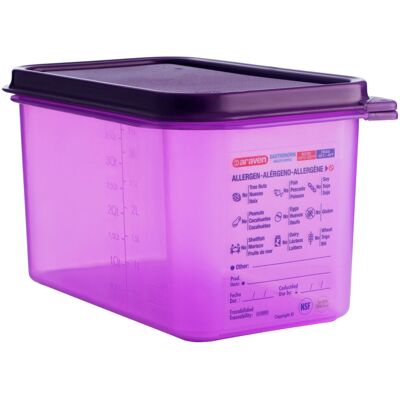 Araven GN-Lebensmittelbehälter; Grösse GN 1/4, 4300 ml, 26.5x16.2x15 cm (LxBxT); violett Araven GN-Lebensmittelbehälter; Grösse GN 1/4, 4300 ml, 26.5x16.2x15 cm (LxBxT); violett