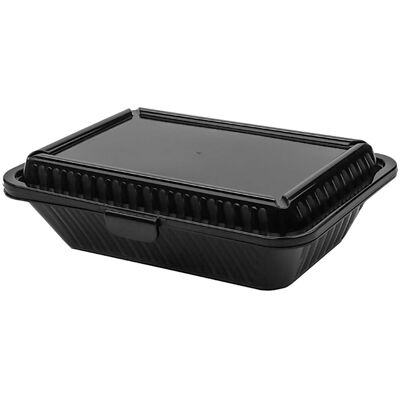 Contacto Mehrweg-Behälter Eco-Takeout® 1 Fach; 23.5x17x7 cm (LxBxH); schwarz; rechteckig; 12 Stück / Pack Contacto Mehrweg-Behälter Eco-Takeout® 1 Fach; 23.5x17x7 cm (LxBxH); schwarz; rechteckig; 12 Stück / Pack