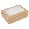 The Pack Lunchbox The Pack mit Sichtfenster; 1000ml, 12x17x5.5 cm (LxBxH); braun; rechteckig; 50 Stück / Packung